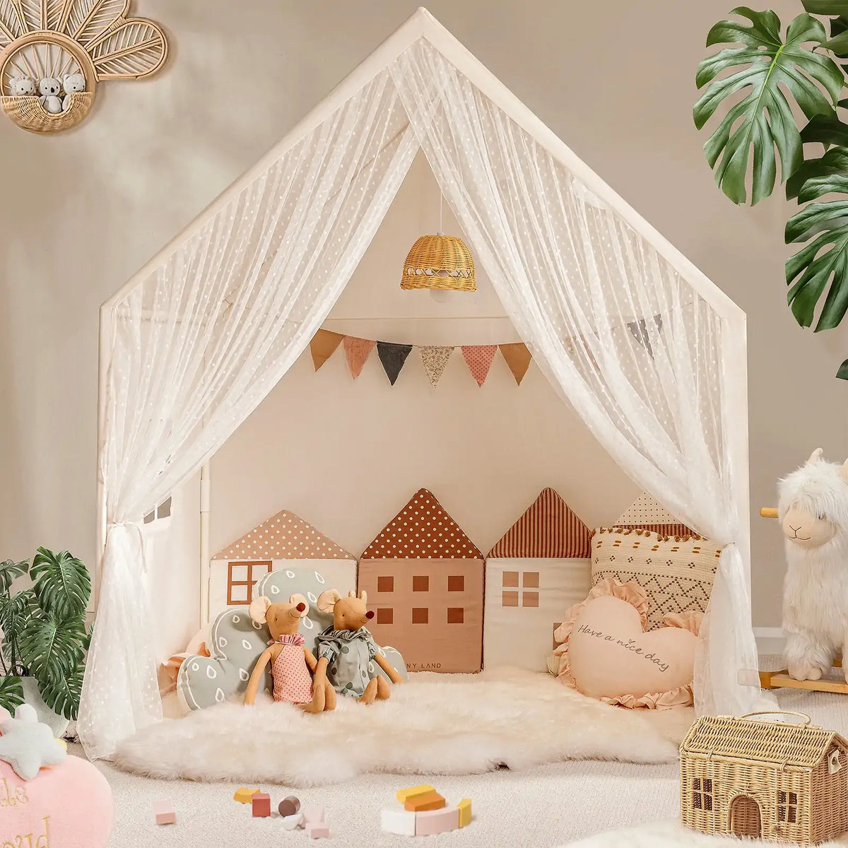 Tiny Land Kids Tent – Large Cozy Tent with Star Lights — product image 12 of 18