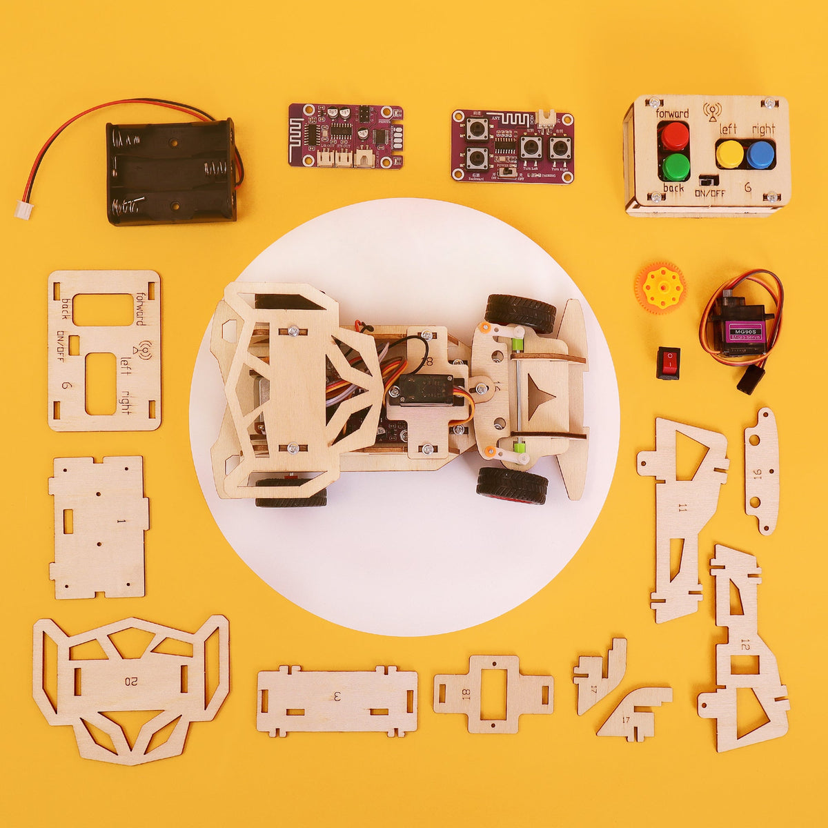 Steering Remote-Controlled Car DIY STEM Kit by Kitsville, image 7 of 11