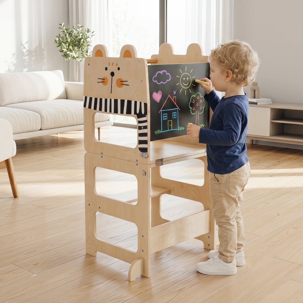 Little Helper 3-in-1 Wooden Step Stool