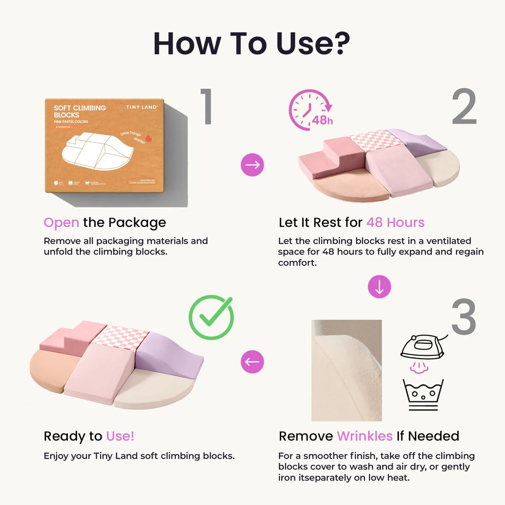Tiny Land PlayNest Climbing Blocks - Violet — product image 9 of 12