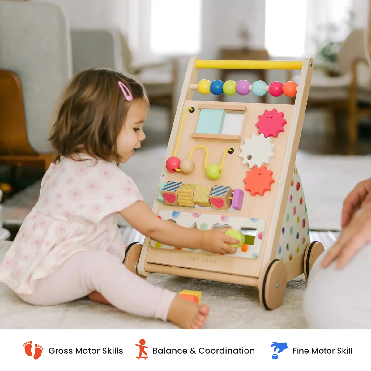 Tiny Land Premium Natural Wooden Activity Walker — product image 2 of 11