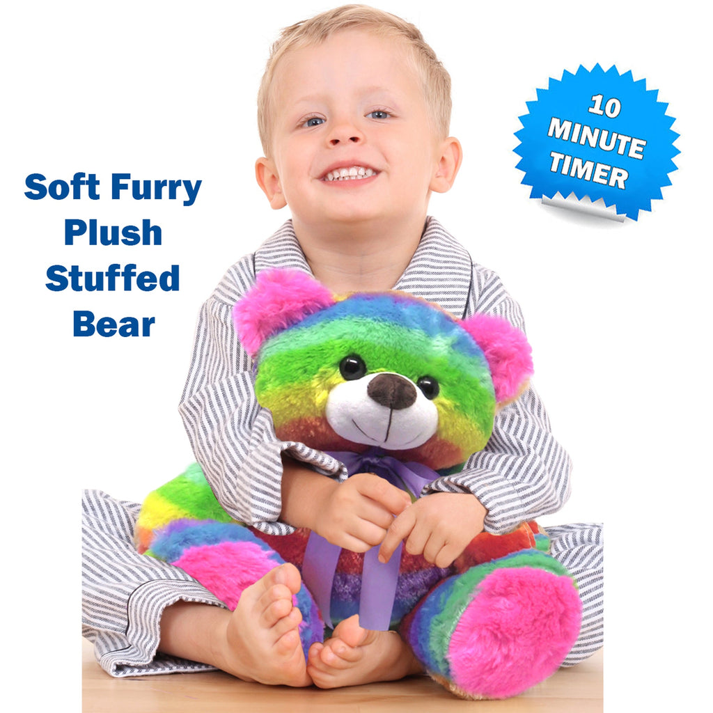 Rainbow Lites LED Glow Teddy Bear Plush Night-Light, 16-Inch