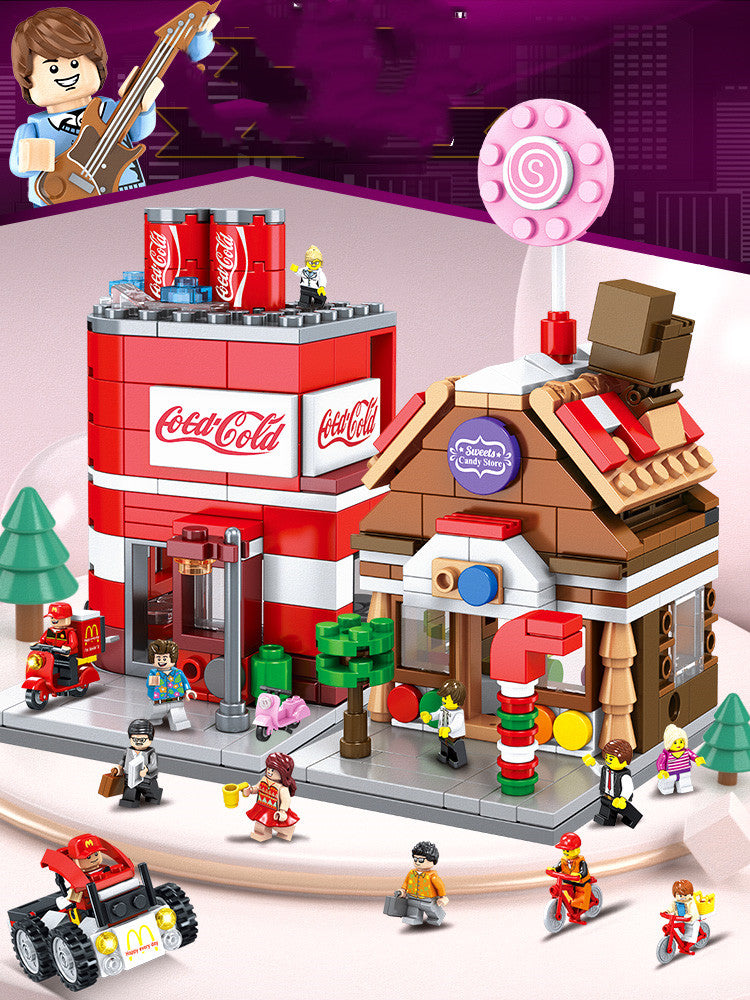 city street view building block set product photo showing the full item