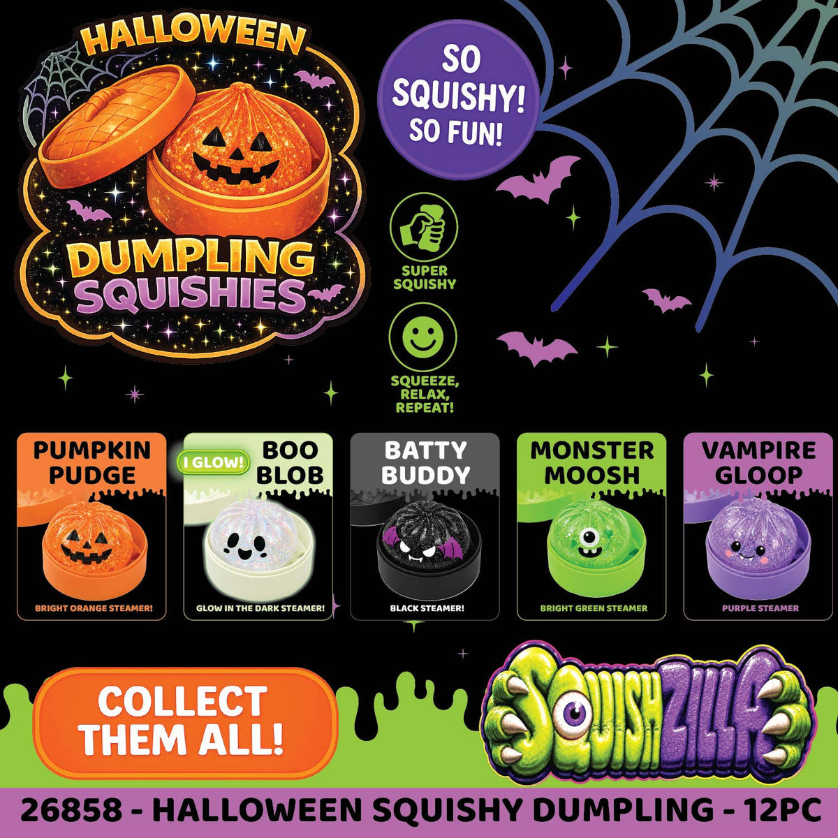 Fun Doh Spooky Mystery Dumpling Squishy Toy, Ages 3+