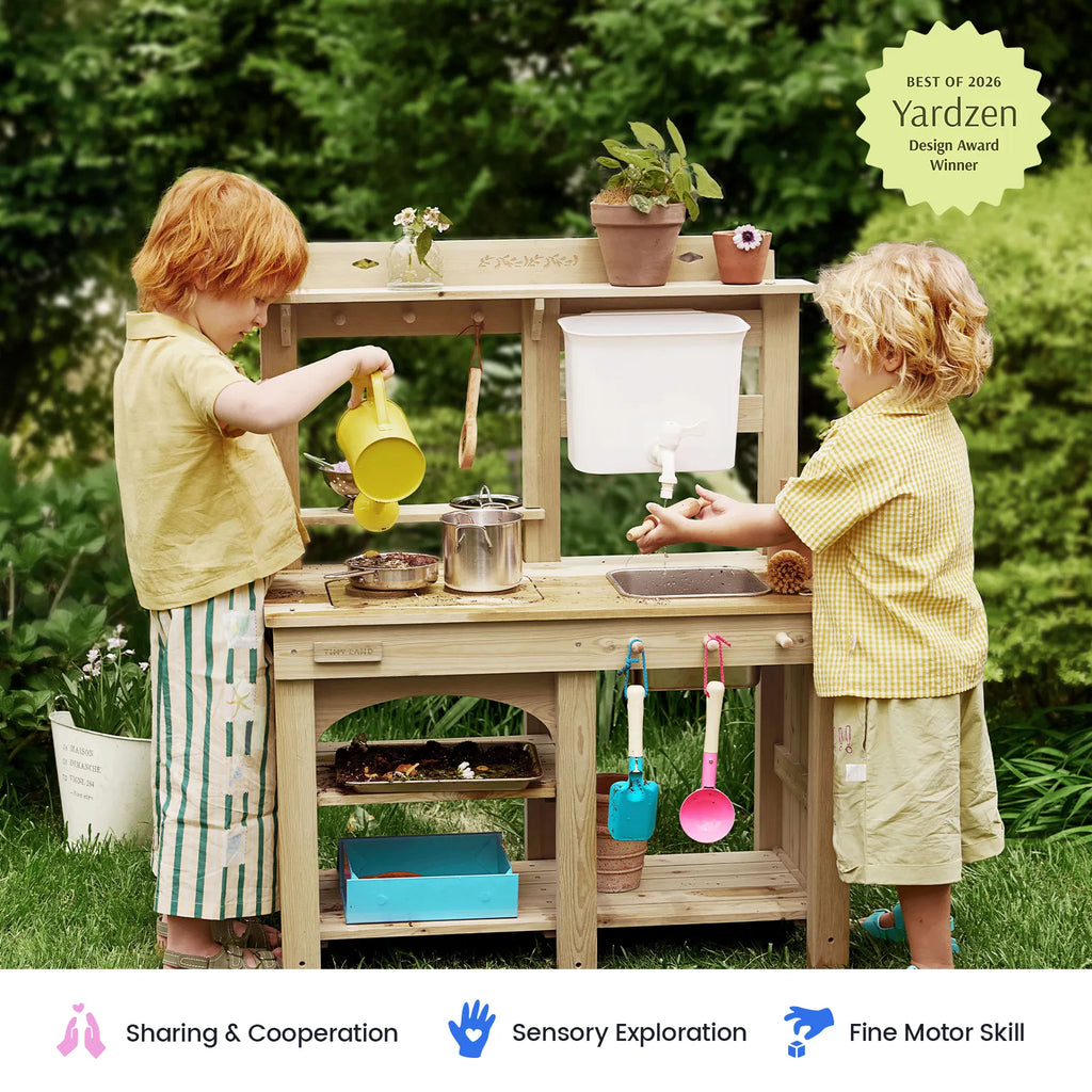 Tiny Land Mud Kitchen - DuoPlay Outdoor Play Kitchen for Kids — product image 2 of 15