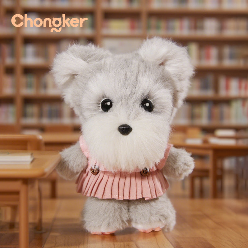 Gray Schnauzer Dog Charm – Plush Dog Bag Charm by Chongker, image 5 of 10