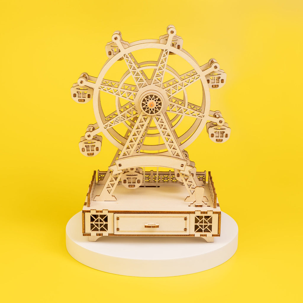 DIY Wooden Ferris Wheel Music Box Kit by Kitsville, image 2 of 9