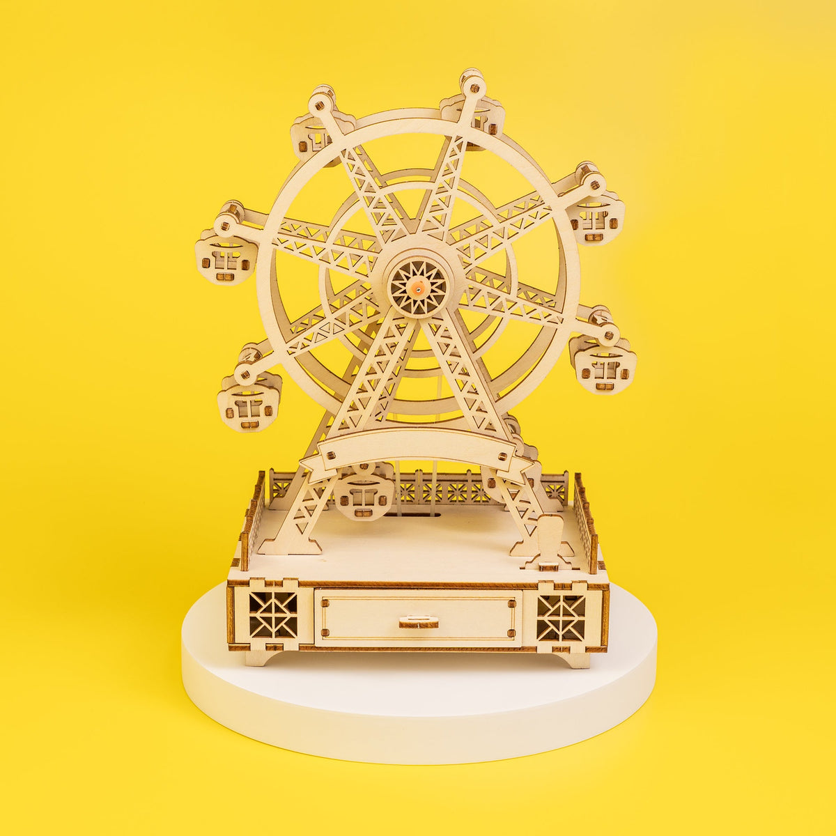 DIY Wooden Ferris Wheel Music Box Kit by Kitsville, image 2 of 9