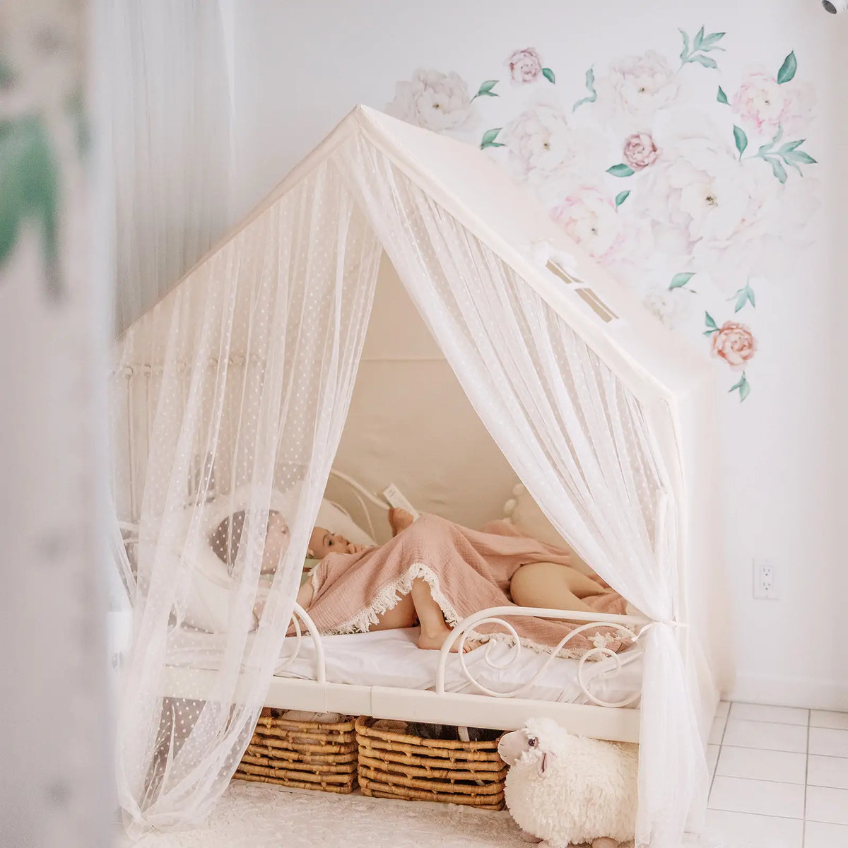 Tiny Land Kids Tent – Large Cozy Tent with Star Lights — product image 16 of 18