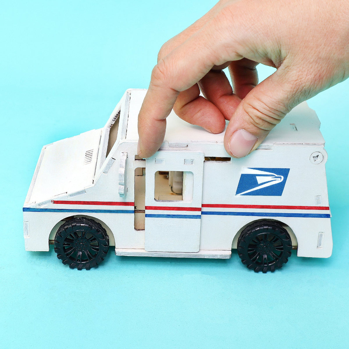 Delivery Truck STEM Kit – Build, Paint & Power a Moving Mail Truck by Kitsville, image 7 of 9