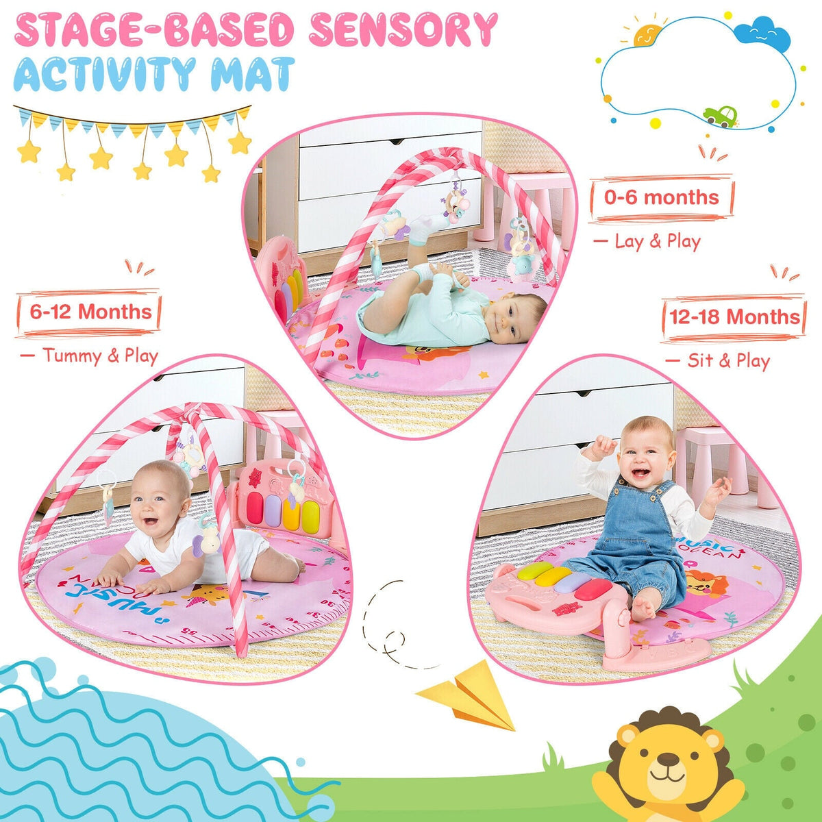 Tiny Tunes Piano Baby Play Gym