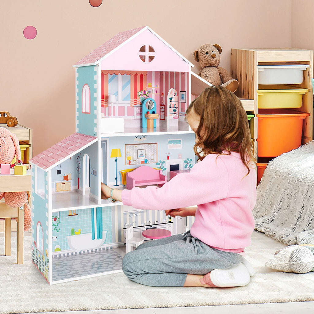 Storybook Three-Story Dollhouse