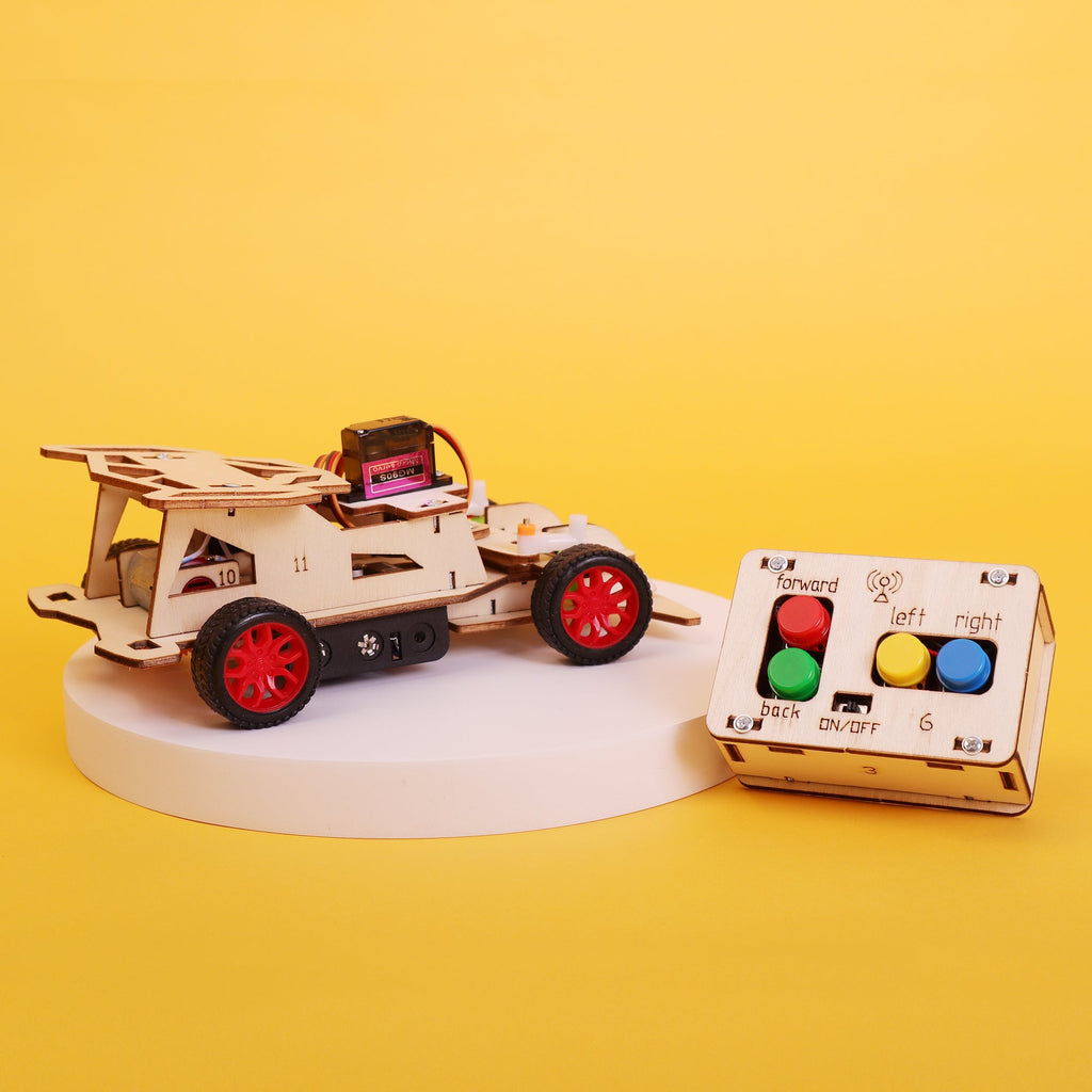 Steering Remote-Controlled Car DIY STEM Kit by Kitsville, image 8 of 11