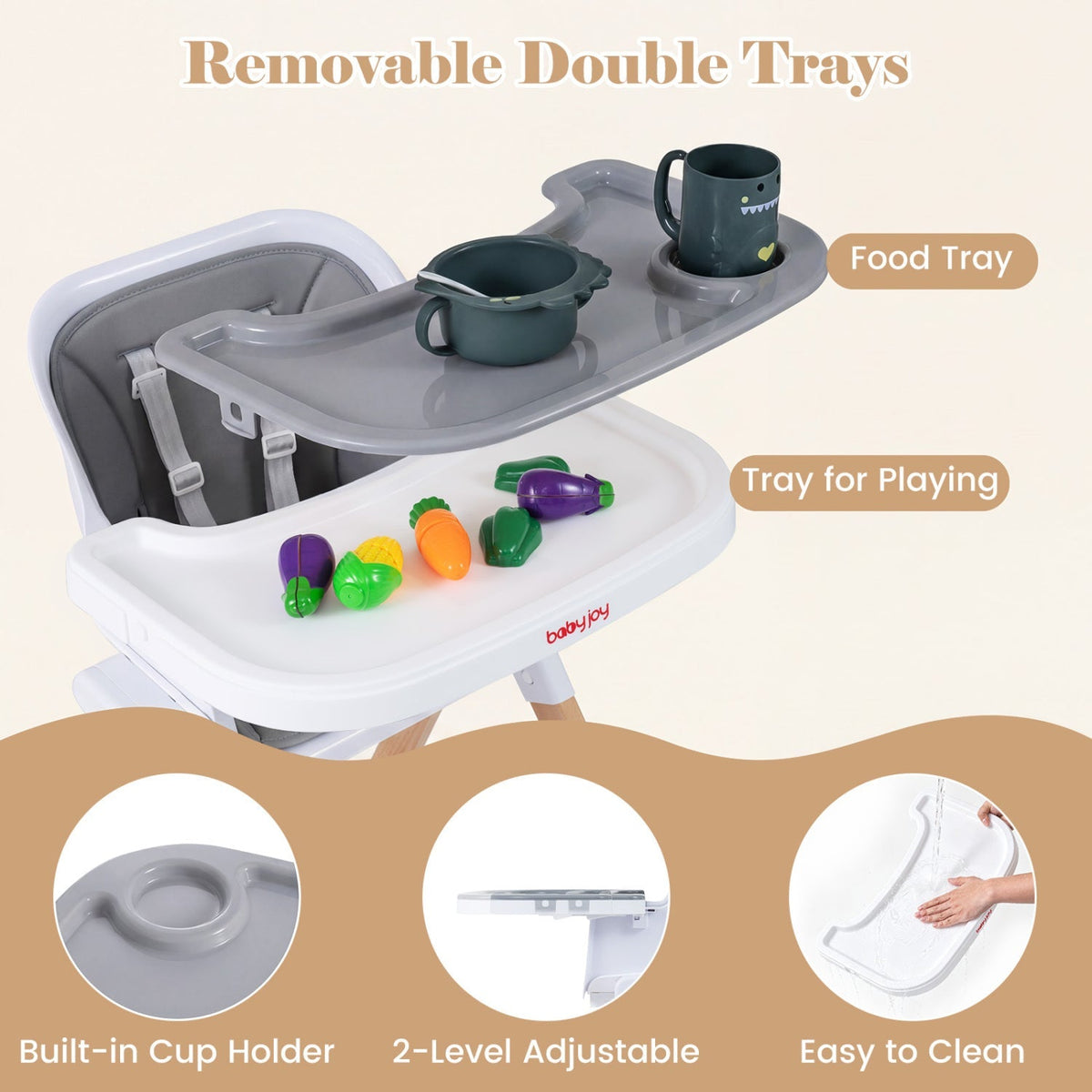 Little Sprouts 4-in-1 Convertible High Chair