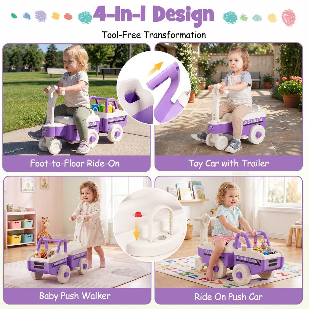 Little Cruiser 4-in-1 Ride-On Push Car