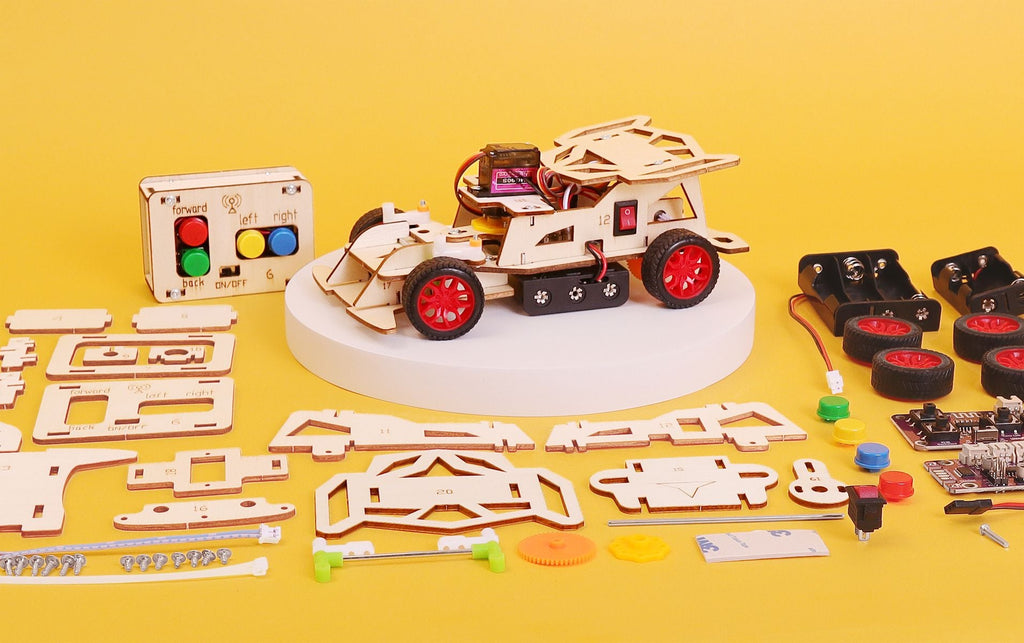 Steering Remote-Controlled Car DIY STEM Kit by Kitsville, image 5 of 11