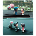Romantic Anime Couple Figurines – 4PCS Resin Dashboard Decor