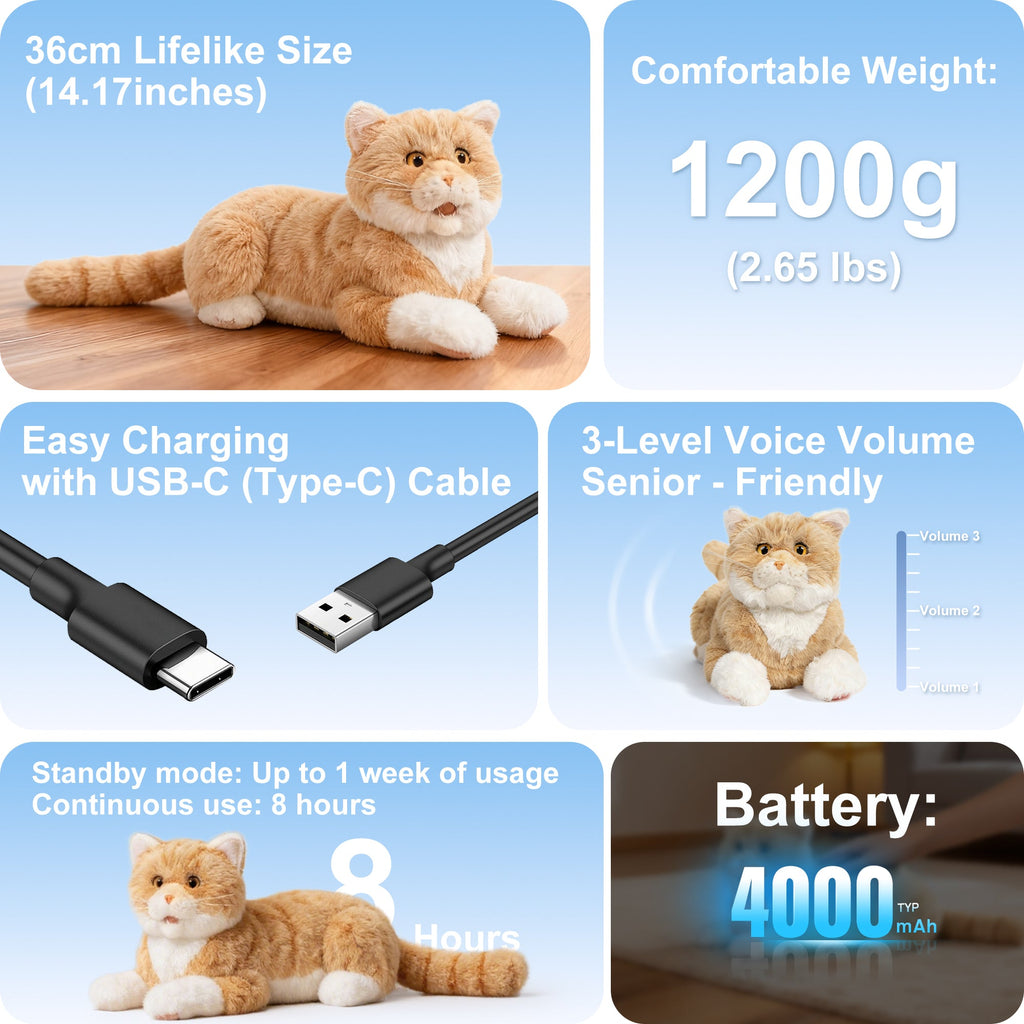 Matecat Pro- Interactive Lifelike Companion for Pet Lovers - Maven Couture IncPERCY