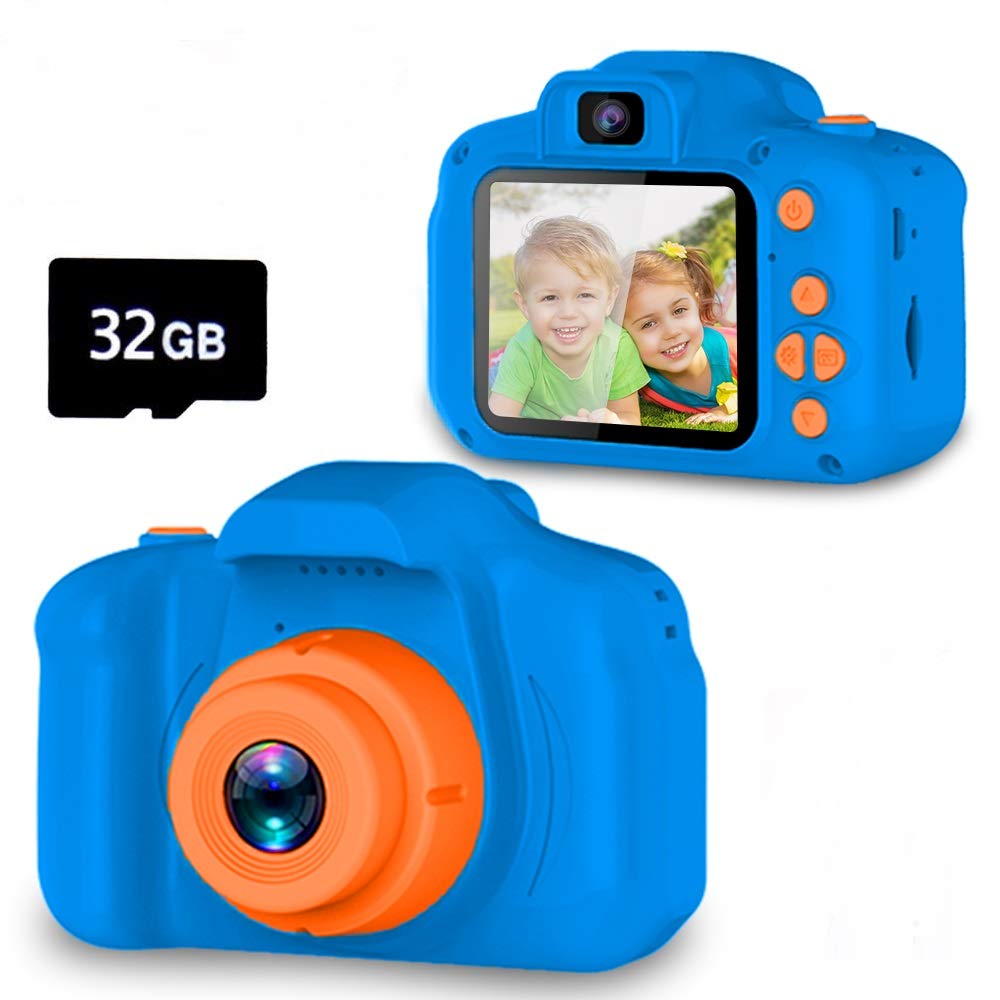 Kids Digital Selfie Camera with Dual Cameras & 32GB Card