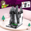 Close-up view of the city street view building block set