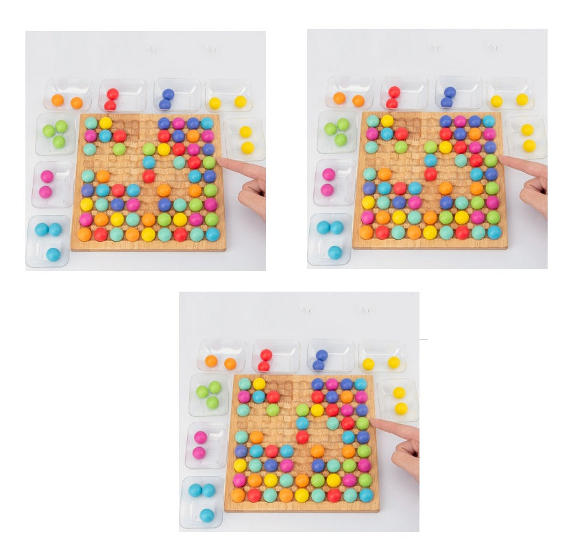 Wooden Color-Match Board Game
