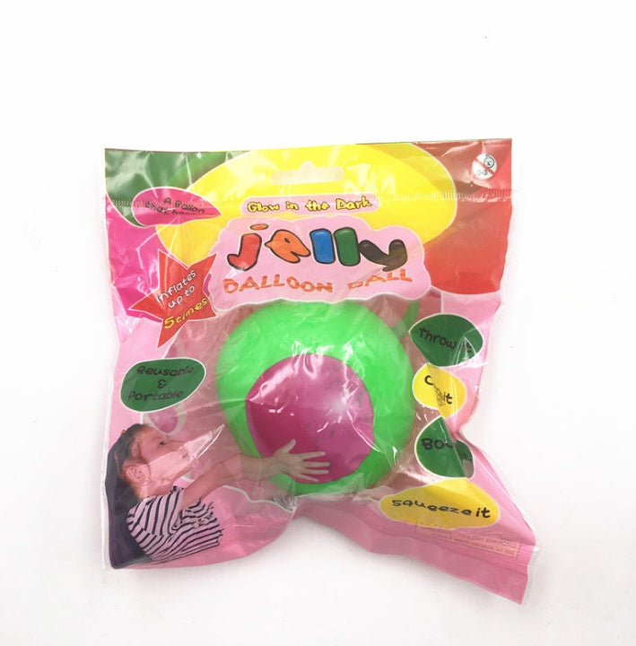 Side view of the giant air filled bubble play ball