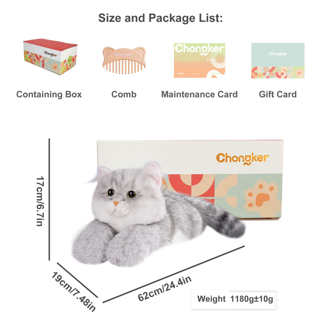 Silver British Shorthair Cat Plush by Chongker, image 8 of 10
