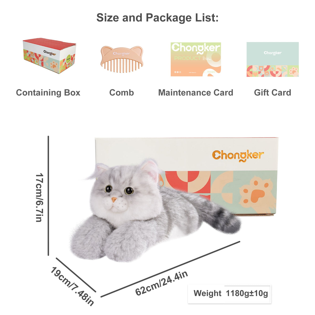 Silver British Shorthair Cat Plush by Chongker, image 8 of 10