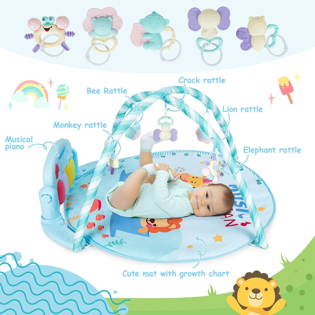 Tiny Tunes Piano Baby Play Gym