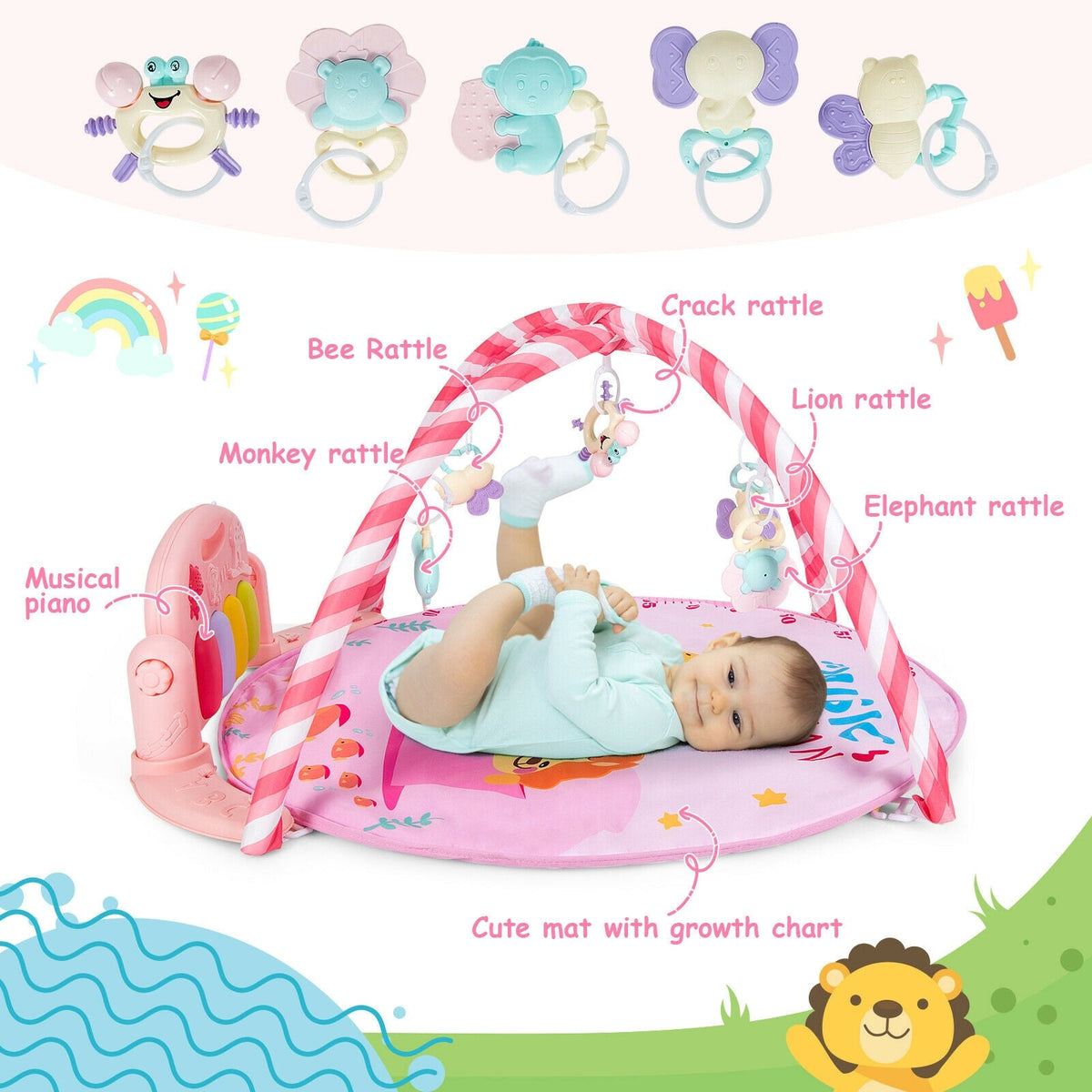 Tiny Tunes Piano Baby Play Gym