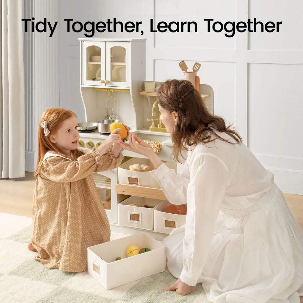 Tiny Land Wooden Play Kitchen with Storage for Creative Toddlers — product image 8 of 33