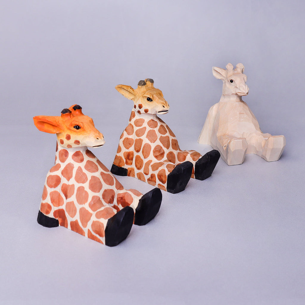 Paint Your Own Wood Carved Giraffe DIY Painting Kit by Kitsville, image 5 of 11