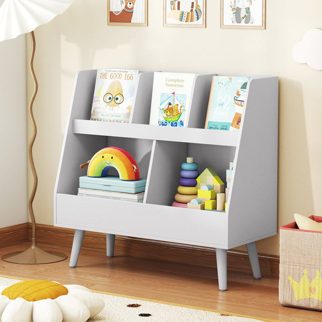 Five-Cube Kids Bookshelf & Toy Organizer