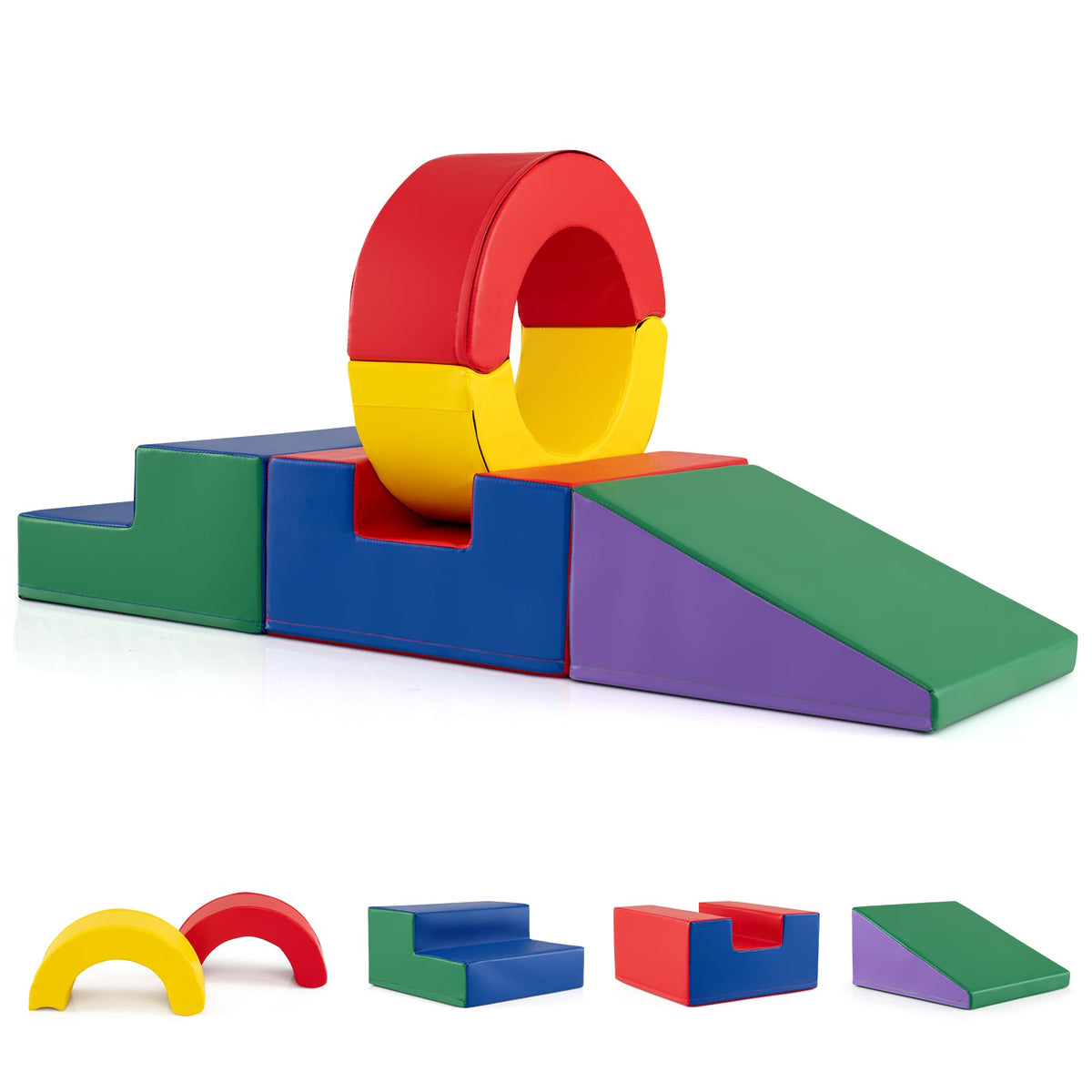 Rainbow Tumble Foam Climbing Set — 5 Pieces