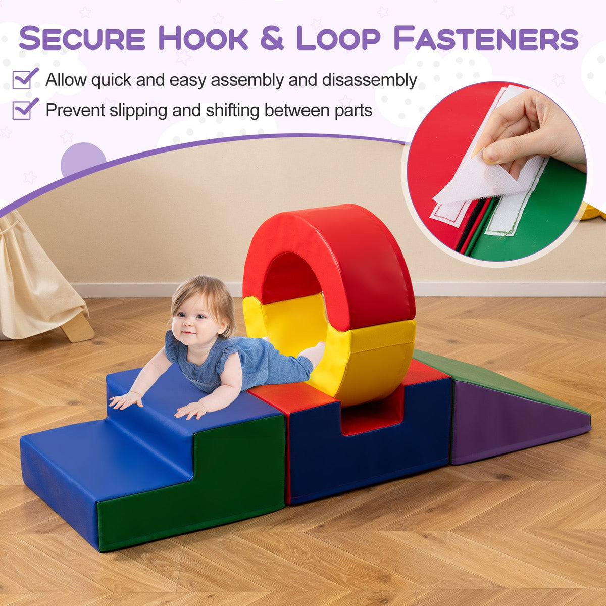 Rainbow Tumble Foam Climbing Set — 5 Pieces