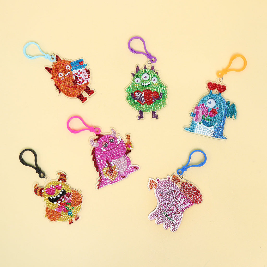Adorable Keychains Diamond Art Kit – Monsters (Set of 15) by Kitsville, image 5 of 7
