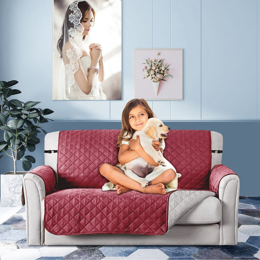 Reversible Sofa Protector with Elastic Strap