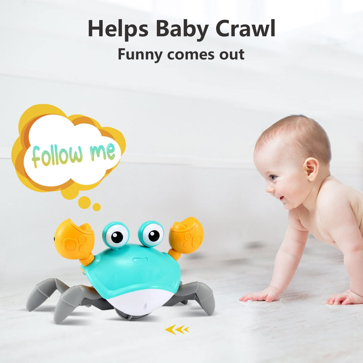 Scuttle & Groove Crawling Crab – Baby Fun Tummy Time & Crawling Buddy
