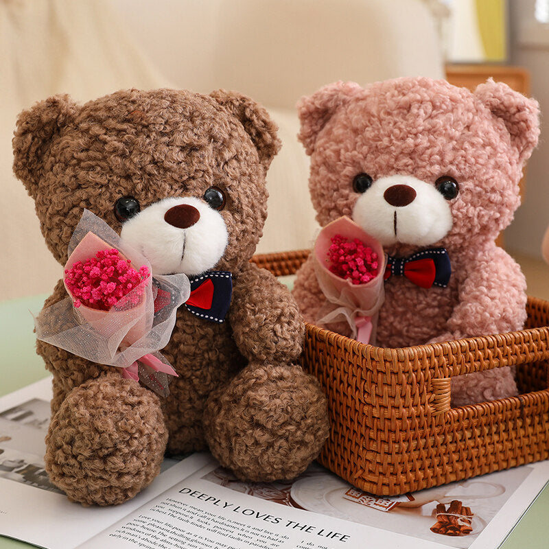 Rose Bear Plush — 25 cm