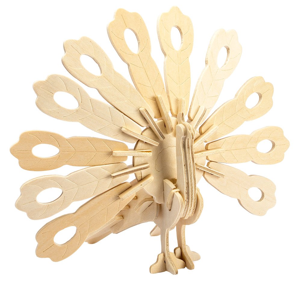 Hands Craft 3D Wooden Bird Puzzle Set, 6 Models - product photo