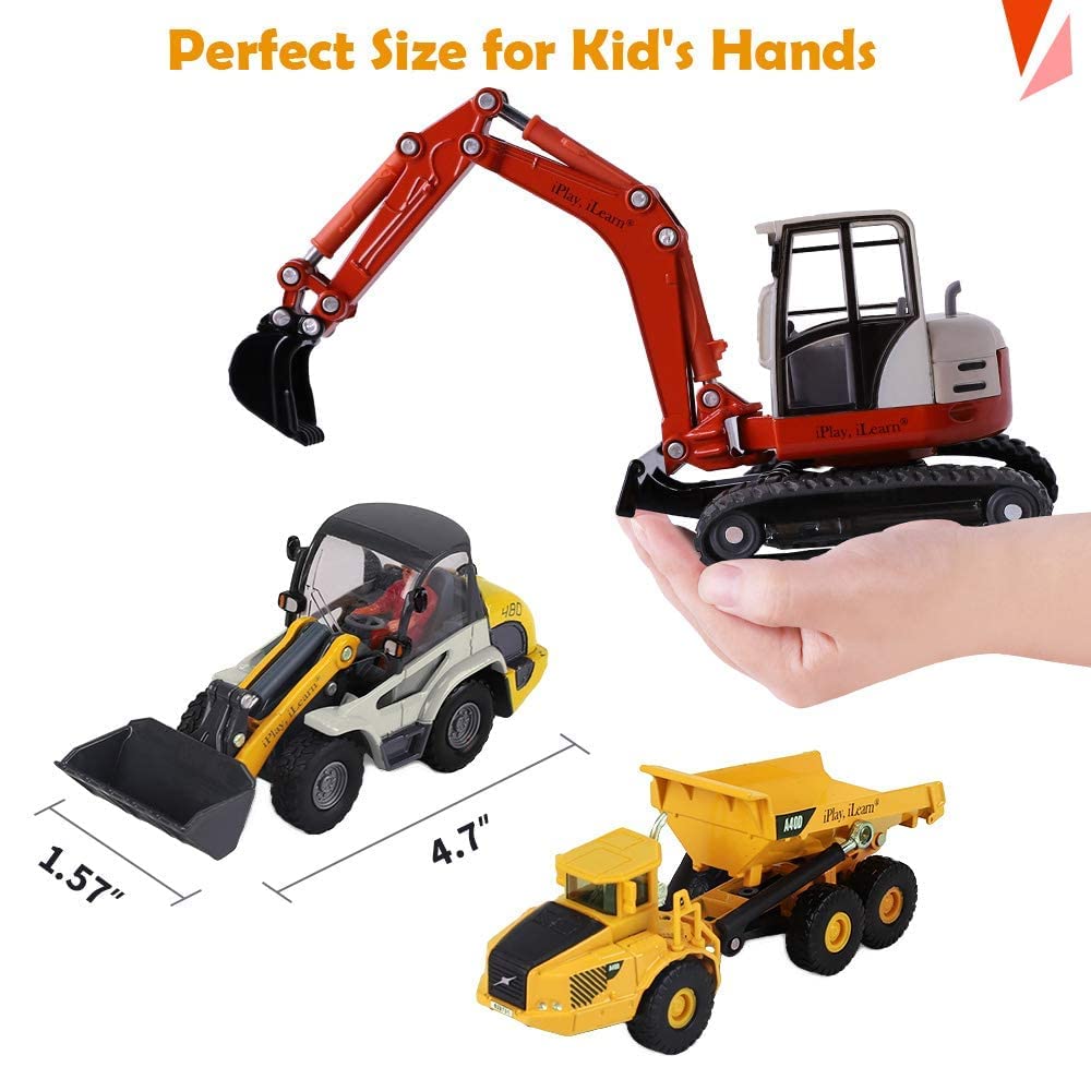Die-Cast Alloy Construction Vehicle Toy with Moving Parts