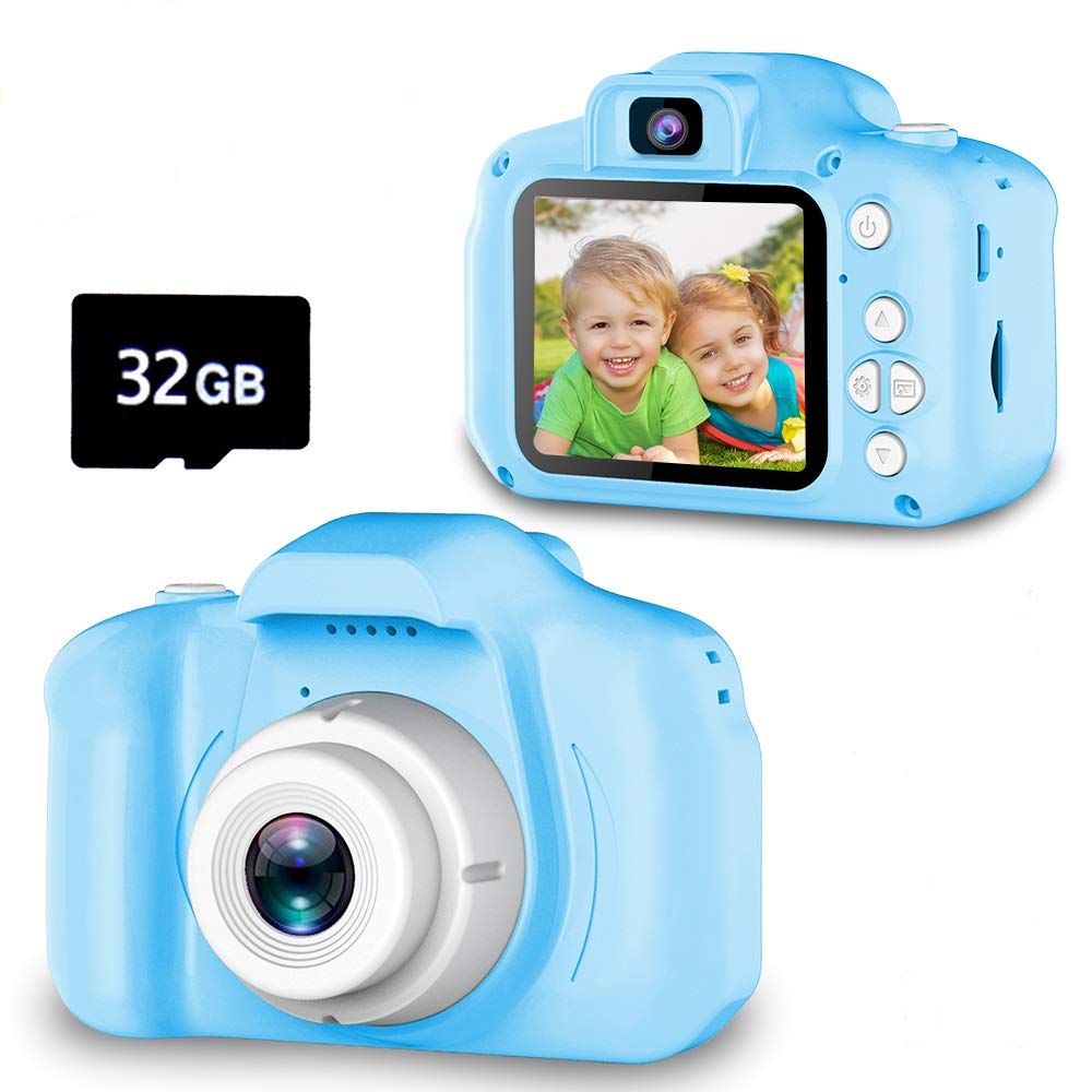 Kids Selfie Camera with 1080p Video, 28 Photo Frames & 32GB Card