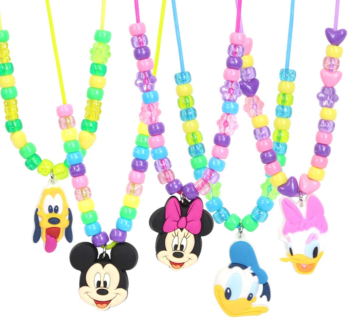 Kids Necklace-Making Kit with 5 Necklaces & 5 Character Charms