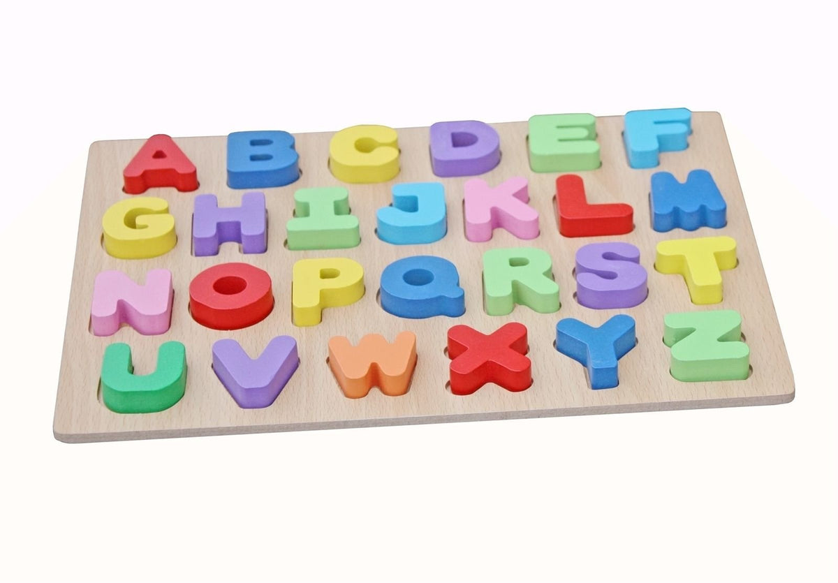 26-Piece Wooden Alphabet Peg Puzzle for Toddlers, Ages 2+ - product photo