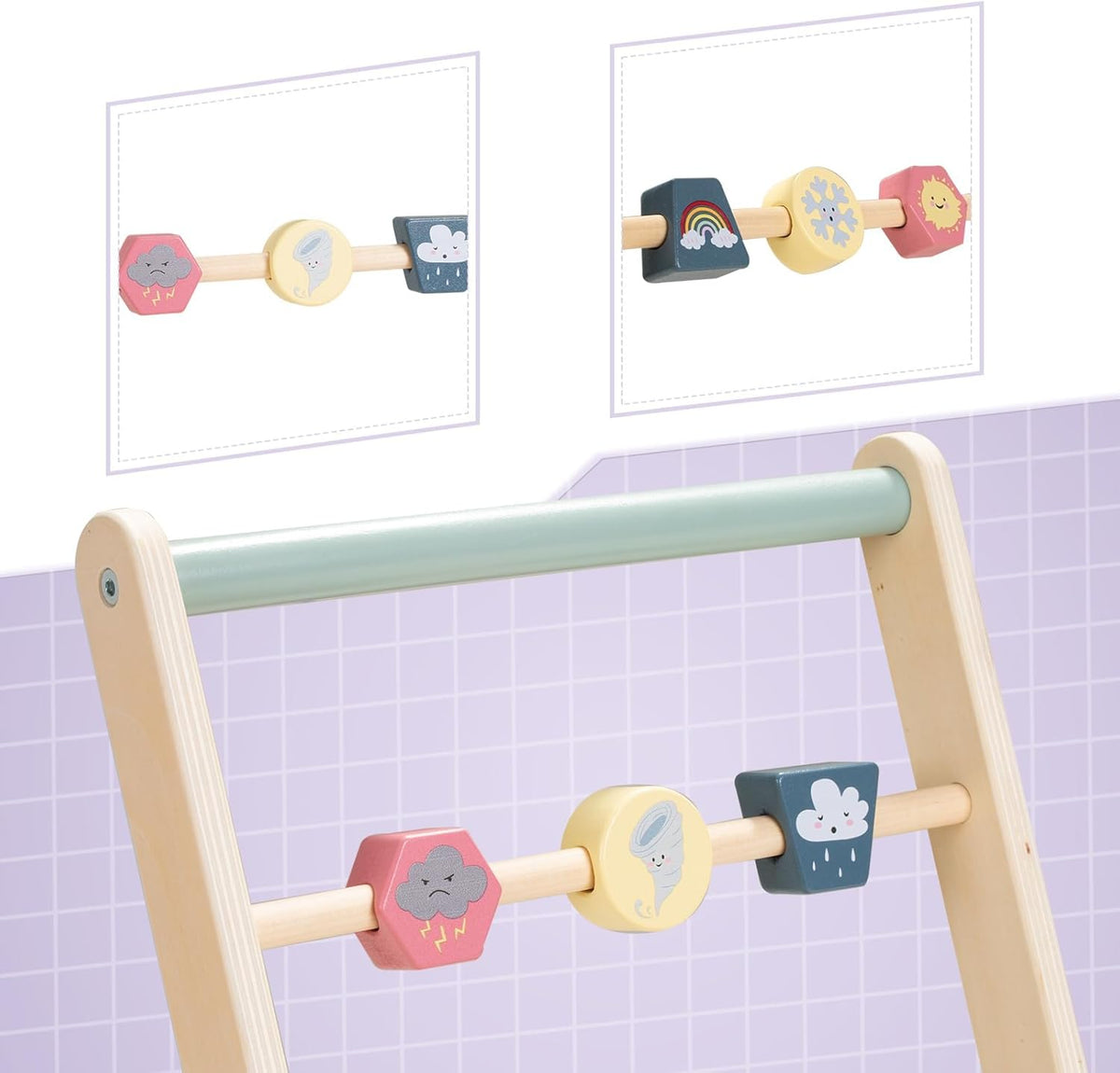 Galloping Ponies 2-in-1 Wooden Walker