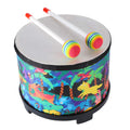 8-Inch Kids Floor Drum with Animal Print, 2 Mallets
