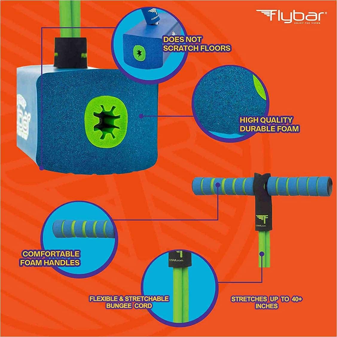 Foam Bungee Pogo Jumper for Kids with Squeaky Sound