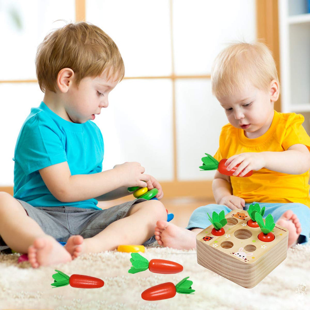 Carrot Harvest Montessori Toy for Hands On Learning and Fine Motor Fun