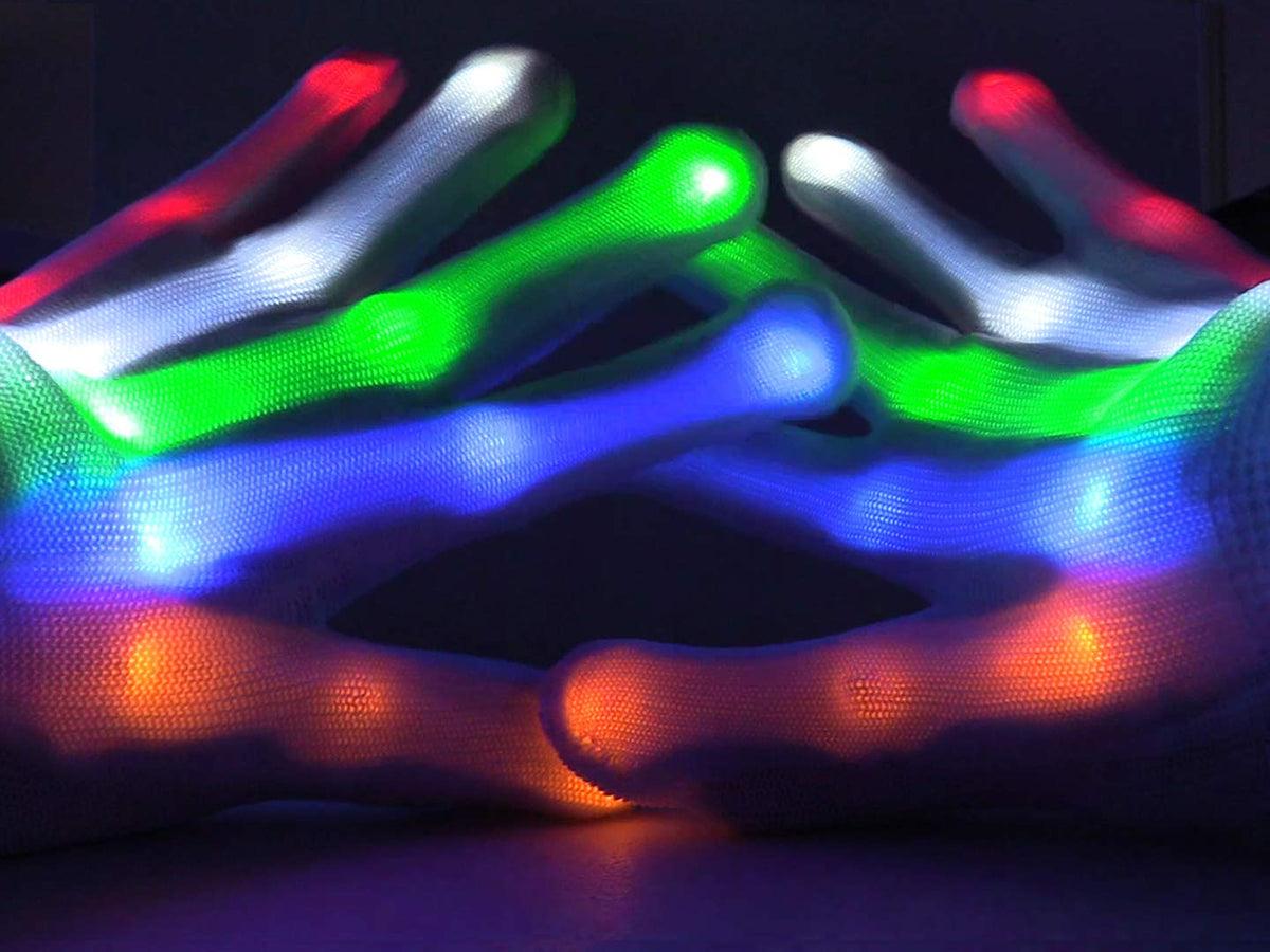 Kids' LED Light-Up Finger Gloves