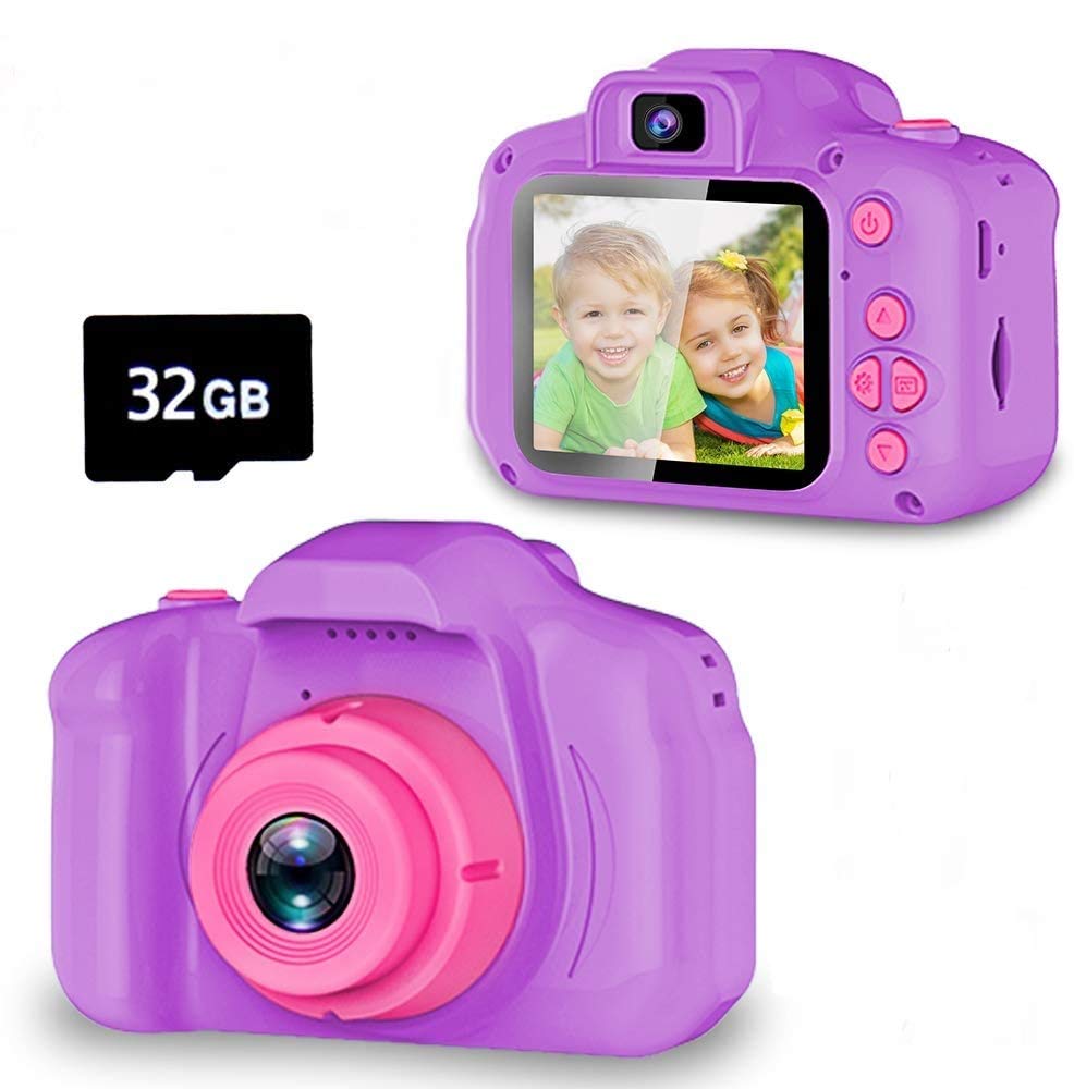 Kids Selfie Camera with 8MP Photos, 1080p Video & 32GB Card